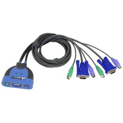 KVM2KIT-EU SWITCH KVM 2 PORTE CAVI INTEGRATI